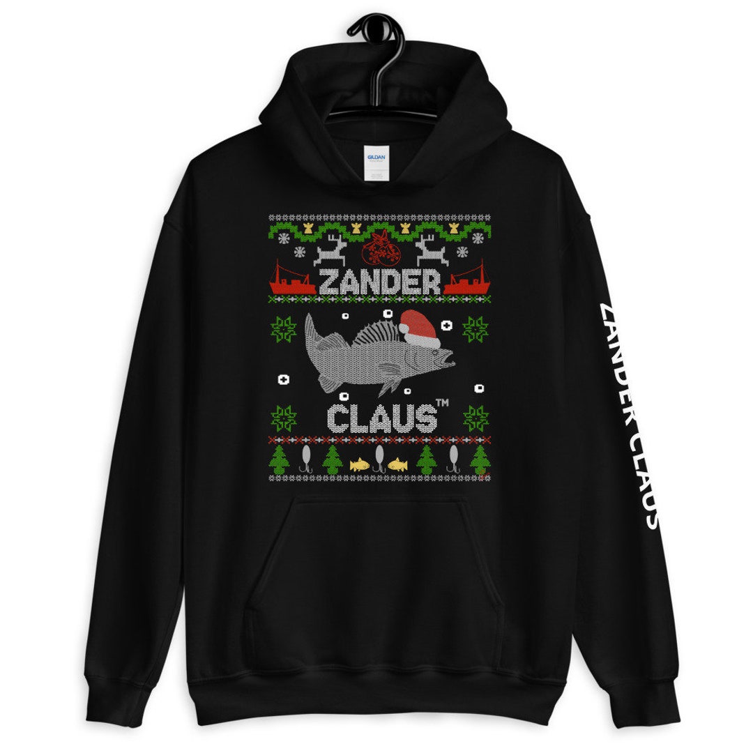 Buy Zander Claus Christmas Sweater Ugly Sweater Look With Small Signature  in Design and Logo on Left Arm -zander Claus ® Hoodie Online in India