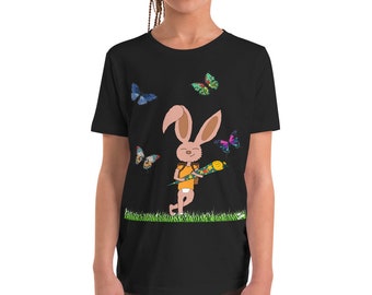 Einschulung Hasen Schule Schmetterlings Tshirt Youth Short Sleeve T-Shirt