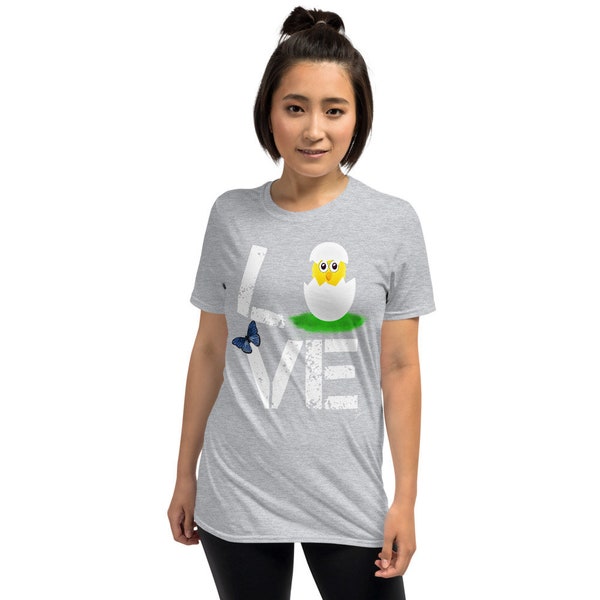 Love shirt - Easter gift idea for woman - Butterfly - Ostergeschenk Frauen - Küken Short-Sleeve Unisex T-Shirt