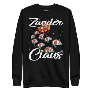 Olivier Industries TM x Zander Claus TM - Top -G and Helper fishing unisex Christmas ugly sweater