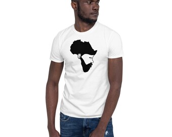 Black Lives Matter African Man - African continent real handmade drawn Art by Jean Olivier unisex T-shirt