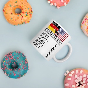 Deutscher Schäferhund - German shepherd training commands flag Mug