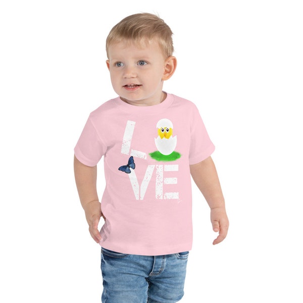 Easter gift for Toddler  cute Easter egg butterfly toddler Short Sleeve Tee