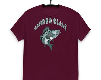 Zander Claus ® Heavyweight Angler T-shirt Für Herren