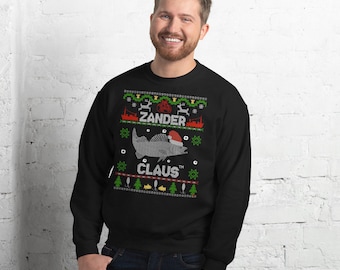 Zander Claus ® Christmas Sweater Zander Claus christmas ugly sweater Angler Unisex Sweater
