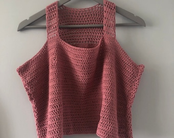 Mesh Back Crochet Crop Top Pattern, Beginner Friendly (PDF Pattern)