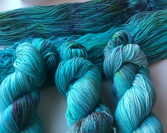 River hand dyed sock yarn, superwash fine merino, 100g, sock yarn, Sock yarn, Joni Mitchell