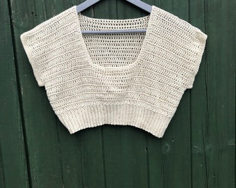 Patrón de top corto de crochet: Diseño de bralette fácil (descarga digital)