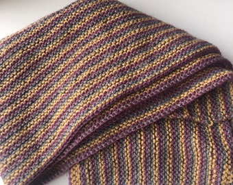 Broken Crayons Scarf, Knitted Scarf Pattern, Easy Scarf Pattern, Beginner Scarf Knit Pattern, Scrap Scarf Pattern
