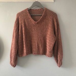 Easy Crochet Cropped Sweater Pattern: Summer/Autumn (PDF Download)