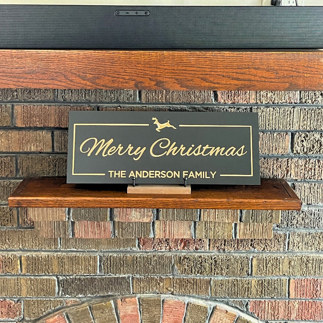 Personalized Merry Christmas Sign Personalized Christmas Decor Custom