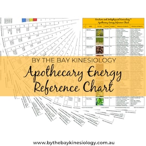 Apotheker Energie Referenztabelle (PDF Digitaler Download)