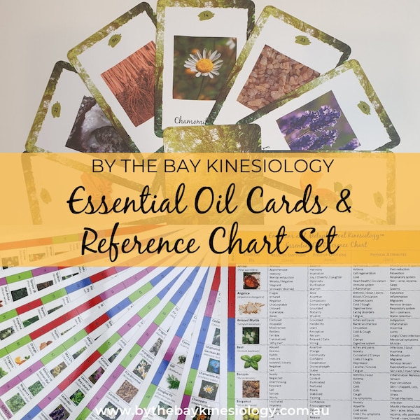 Essential Oil Cards and Reference Chart Set – Deck of 89 Cards and Reference Chart