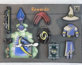OSRS Chambrain of Xeric Reward Pins, Oldschool RuneScape Raids Sammler Set