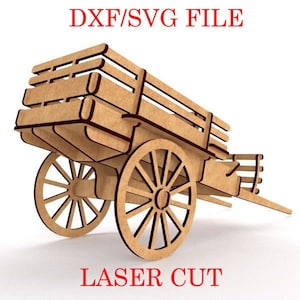 DXF/DWG カート DIY プラン ファイル/ホーム デコレーション/レーザー カット ファイル/CNC ミリング/DIY/クラフト/木製アクリル/3D 構築/SVG カート レーザー カット ファイル/