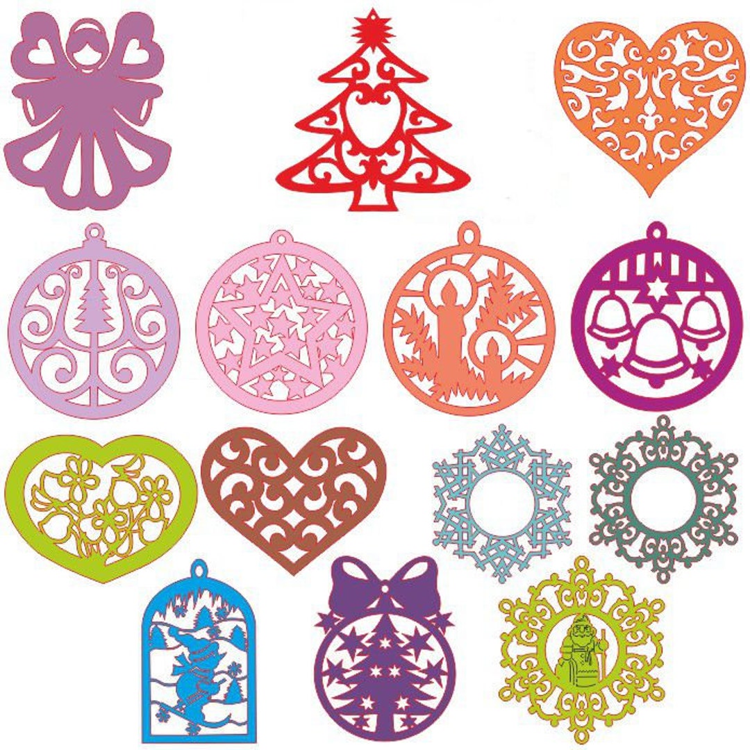 DXF/DWG/SVG/ File/ Christmas Ornaments/ Set of Svg File/ Diy/ Crafts - Etsy