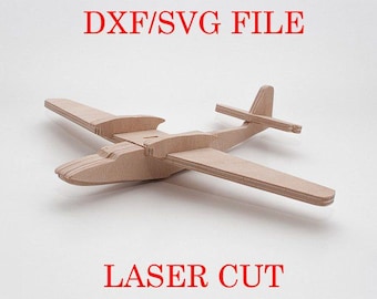 DXF/DWG vlak bestand/Home Decor/Laser gesneden bestand/Cnc frezen/DIY/ambachten/houten Acril/3D constructie/Svg vliegtuig puzzel Laser gesneden bestand/