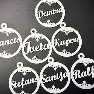 Christmas Name Tag Ornament/Christmas Tree Decoration/Personalized Decoration/3D Printed