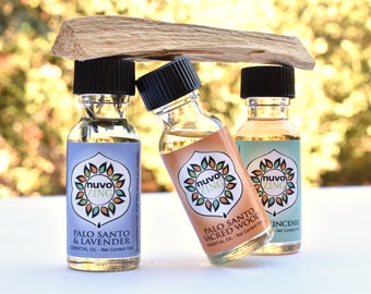 Essential Oil choice of (palo santo, Frankincense, lavender infused)
