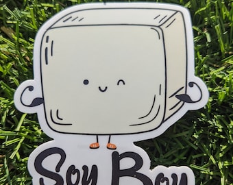 Soy Boy Vegan sticker// Vegan Stickers // Laptop // Water bottle// Stickers // Living La Vegan Loca