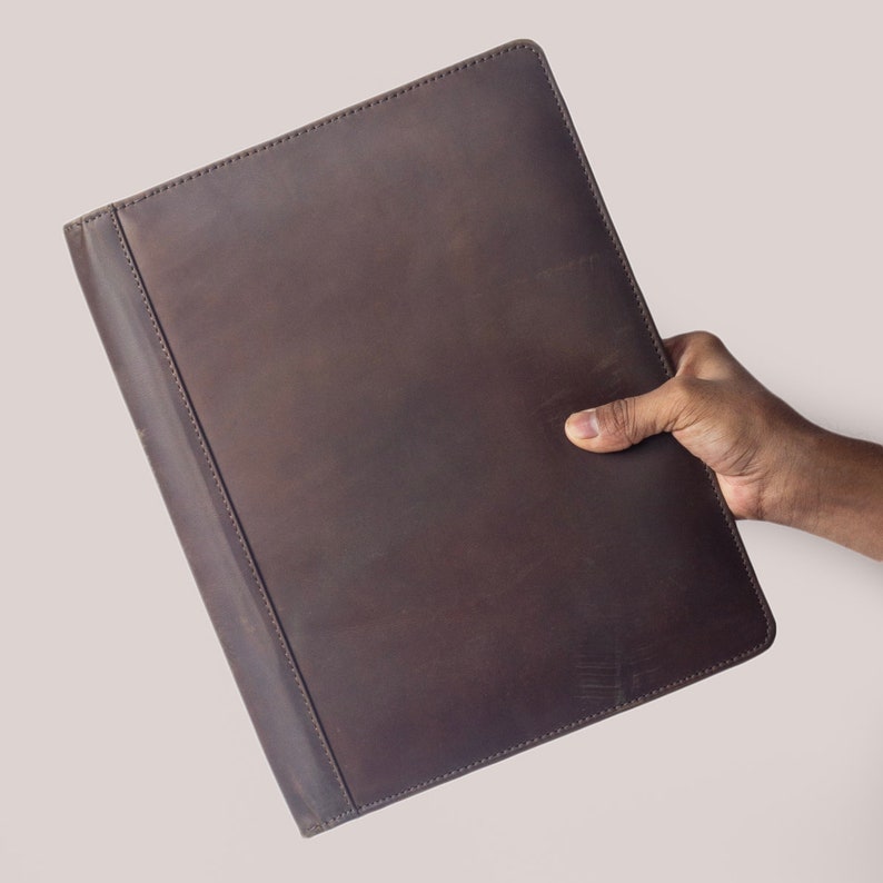 Personalisable Leather A4 Padfolio, Notepad Holder, Personalised Business Folder Padfolio, image 4