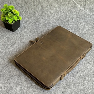 Custodia in pelle su misura per laptop con manico e tracolla per Samsung, Huawei, HP, Lenovo, DELL, ASUS 12 13 14 15 16 17 pollici