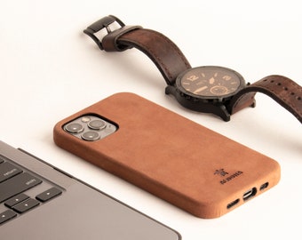 Funda de cuero para iPhone 12, funda de cuero para iPhone 12 Pro, funda para iPhone 12 Pro Max, funda para iPhone 12 Mini - Compatible con carga inalámbrica