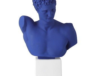 Busto de Hermes, estatua griega mediana, escultura artística, dios de la mitología griega para decoración del hogar.