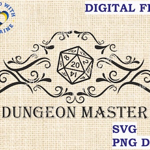 dados svg, d20 svg, Dungeons and dragons svg, Dungeon Master svg,, camisa DnD svg, clipart de vetor DnD RPG, arquivo de corte SVG Cricut svg