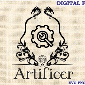 Artificer svg, dnd class emblem, dnd rpg svg, Dungeons and Dragons, d and d svg, Silhouette SVG file for Cricut, png, dxf, instant download