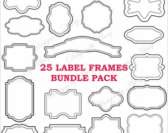 Label Frames SVG bundle, Vintage Frames Svg, Label borders Svg, Decorative Frames, Banner svg, Vector Clipart, PNG SVG File for cricut