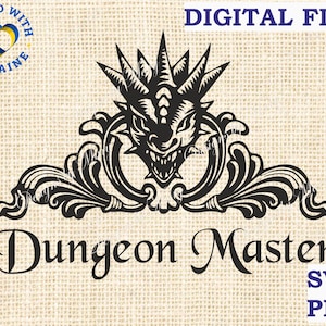 Dungeon Master svg, Dungeons and Dragons svg, DnD shirt svg, Dragon svg, DnD vector clipart, dice svg, Cut File Cricut svg png