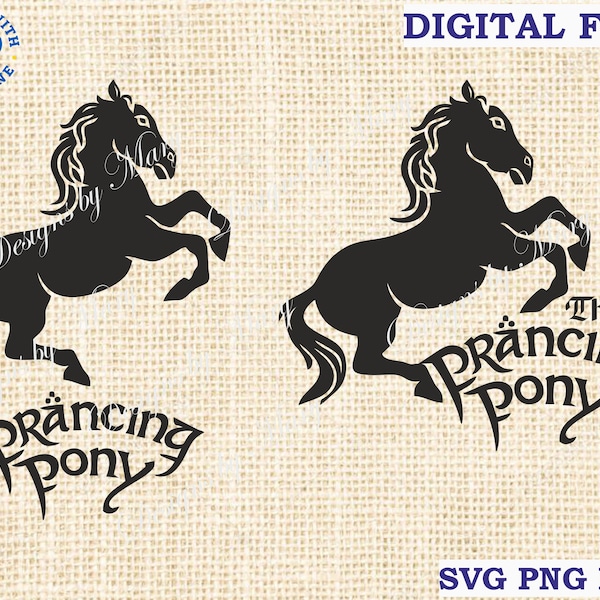 Prancing Pony svg Prancing Pony tavern vector Pub sign, rings svg LOTR svg Commercial Use Silhouette SVG cricut, file for cricut