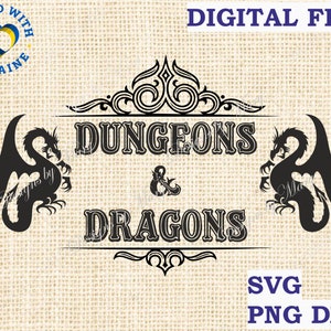 Dungeons and dragons svg, DnD SVG, d n d dm svg, dice svg, D20 svg files for cricut, dungeon master svg, RPG vector, SVG Cut File for cricut
