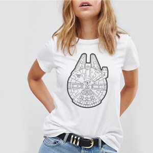 Millennium Falcon svg, Star svg Wars svg, Klippfil för Cricut svg png dxf, png, Cricut Glowforge laserskuren fil bild 2