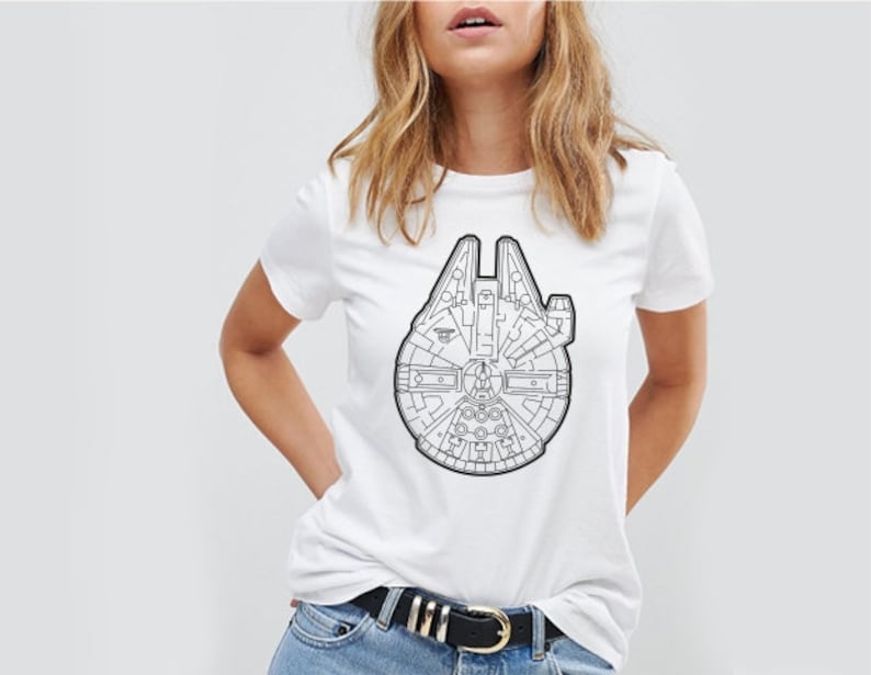 Millennium Falcon svg, Star svg Wars svg, Klippfil för Cricut svg png dxf, png, Cricut Glowforge laserskuren fil bild 2