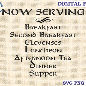 menu svg, meal design svg, png, dxf, Serving Breakfast sign svg, Wall Art svg, file for cricut