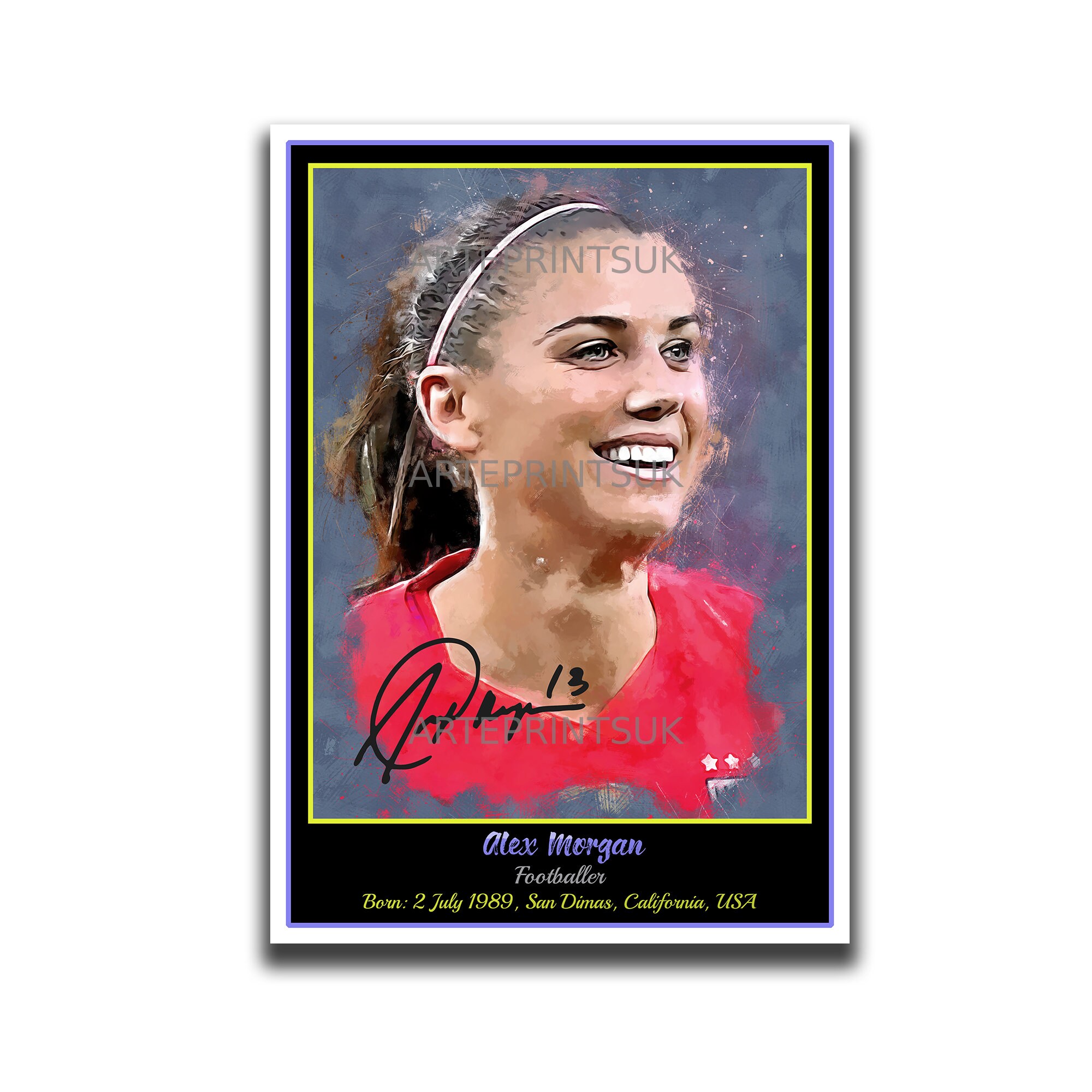 Alex Morgan Signed Celebrity Art Portrait Print Poster | Etsy