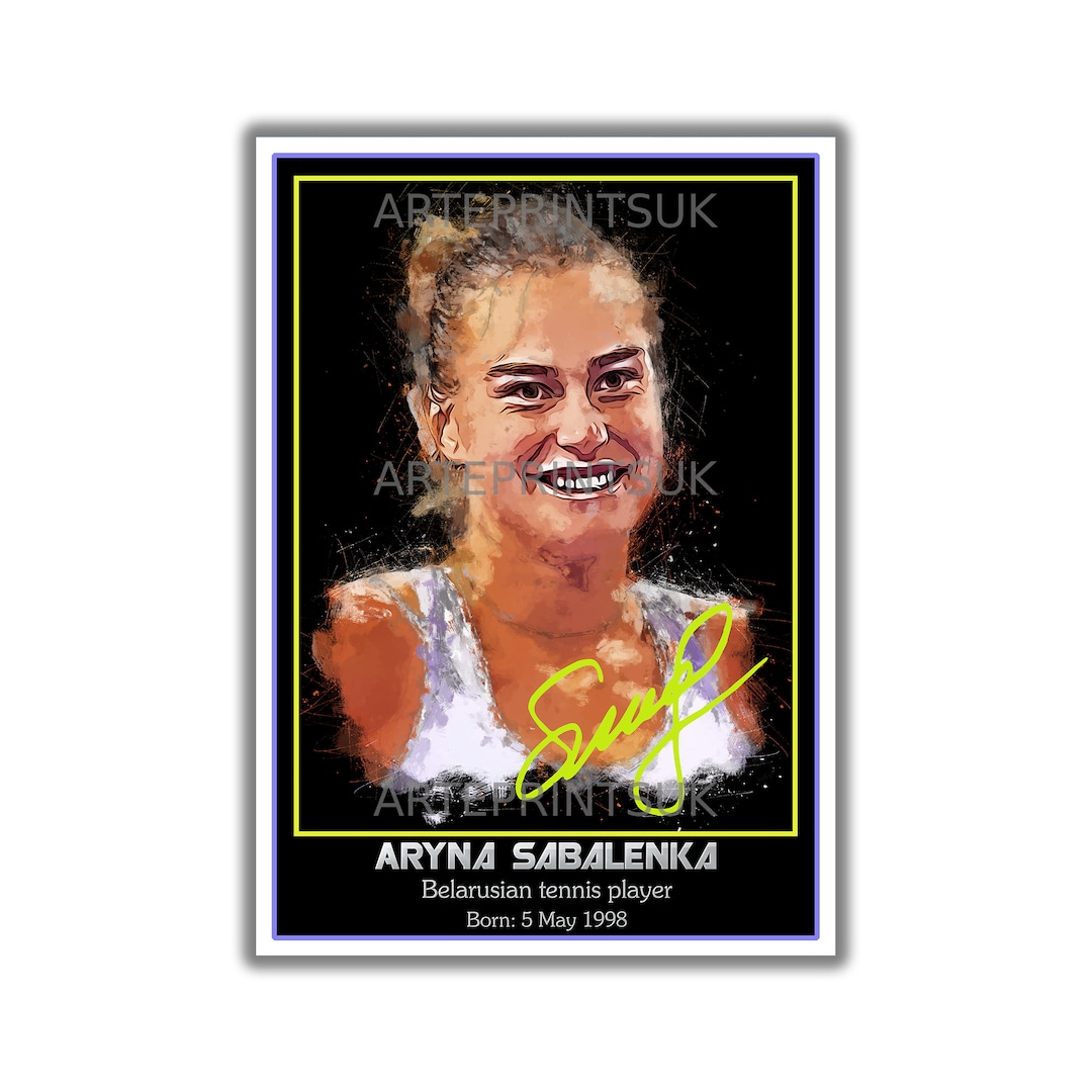 Aryna Sabalenka Signed Celebrity Art Portrait Etsy