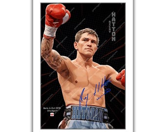 Autografo Autografato Di Ricky Hatton, Raro Cimelio Di Boxe - Foto 9