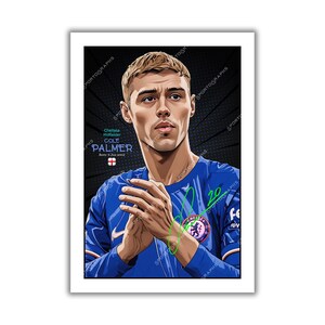 Cole Palmer signed football memorabilia art poster