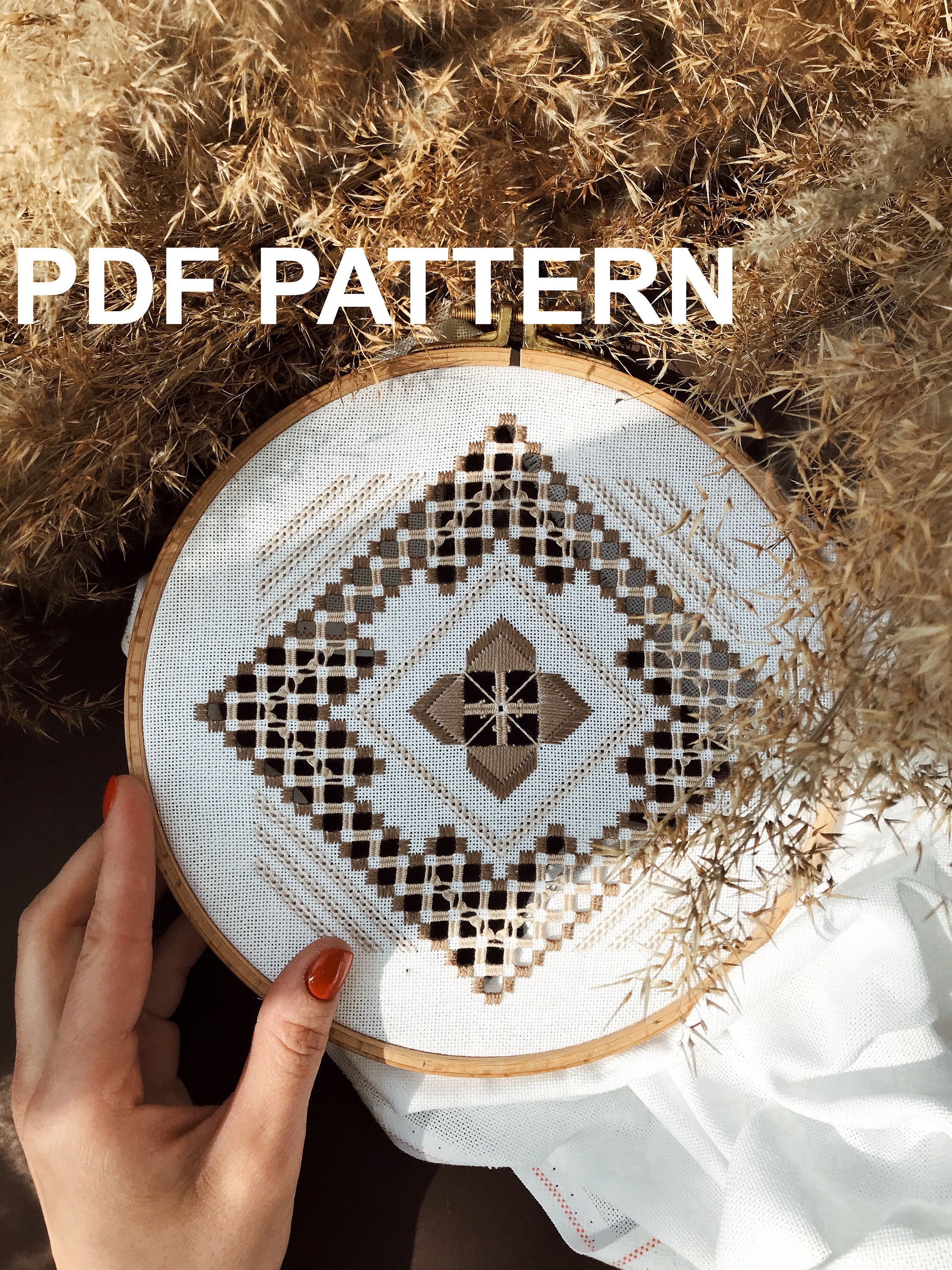 Hardanger Pattern, PDF Pattern, PDF Hardanger Pattern, PDF Pattern for ...