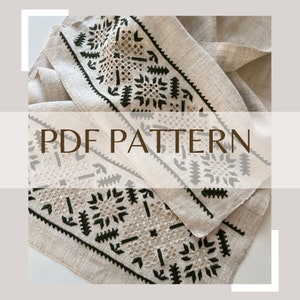 More Than Pattern, PDF Pattern, PDF Hardanger Pattern, PDF Pattern for embroidery, Pattern for embroidery hoop, Hardanger embroidery