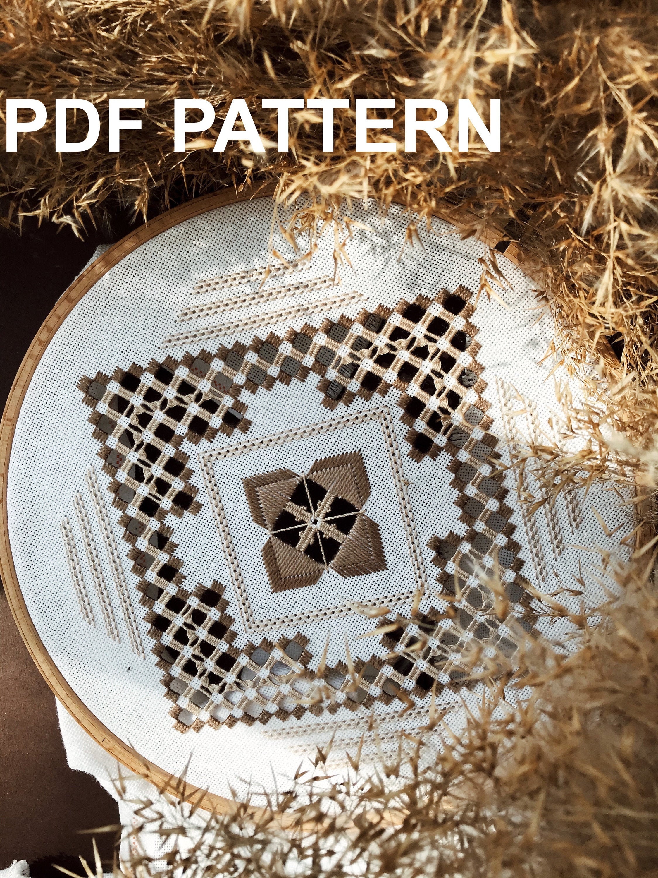 Hardanger Pattern, PDF Pattern, PDF Hardanger Pattern, PDF Pattern for ...