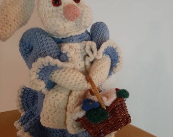 Marionnette amigurumi Lapin vintage plein de charme