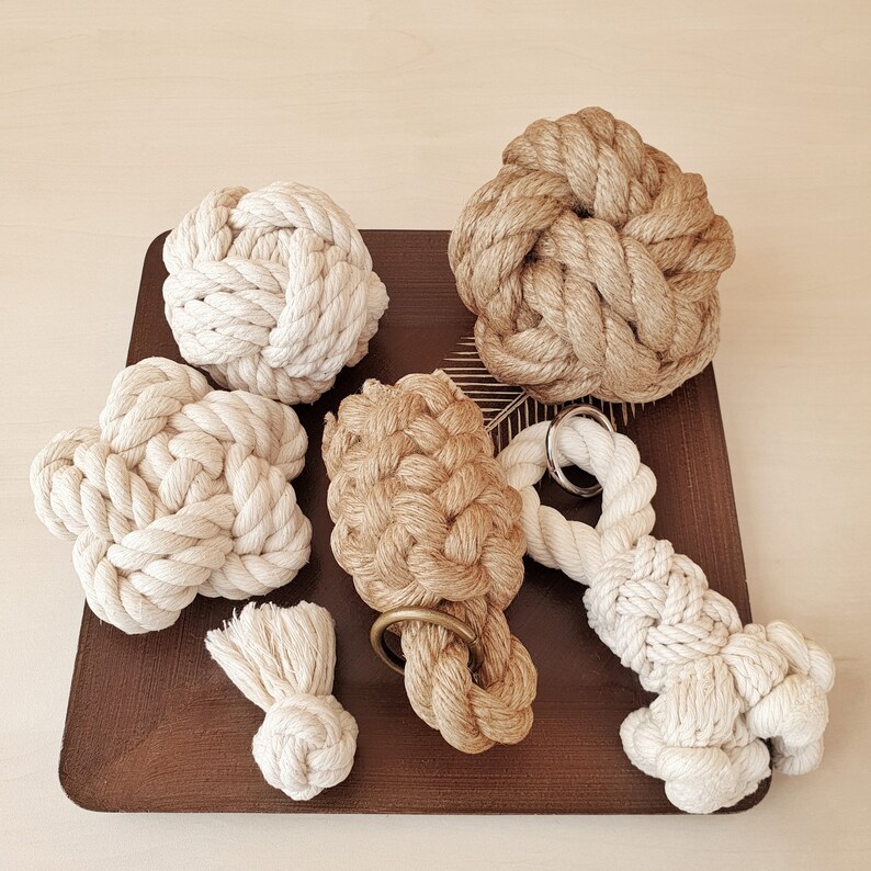 Set of 6 nautical decorative knots Knots Etsy