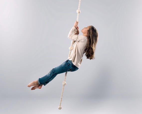 Scandinavian Climbing Rope for Indoor Kids Space. This Climbing Rope Easily Supports the Weight of Any Two Adults. They Can Climb or Swing. Etsy UK