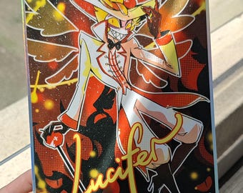 lucifer shikishi thick cardboard | hazbin| HH | GUI design