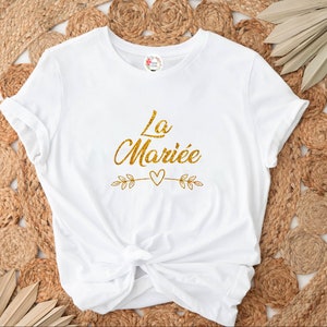 T shirt personnalisé EVJF/teeshirt pour la mariée tshirt de la mariée T-shirt personnalisé EVJF-T-shirt future mariée image 1