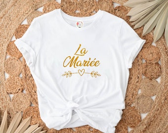 T shirt personnalisé EVJF/teeshirt pour la mariée- tshirt de la mariée  - T-shirt personnalisé EVJF-T-shirt future mariée